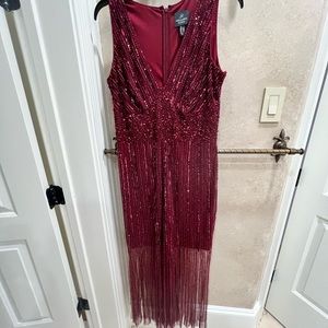 Party evening Dress with Fringe